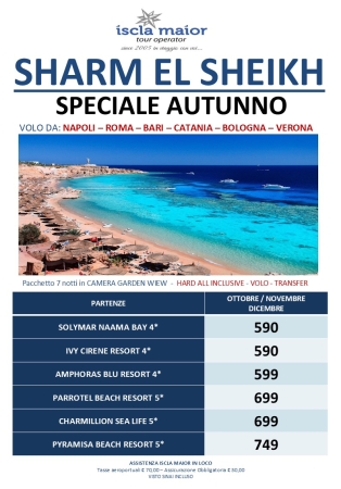 SPECIALE AUTUNNO SHARM EL SHEIKH